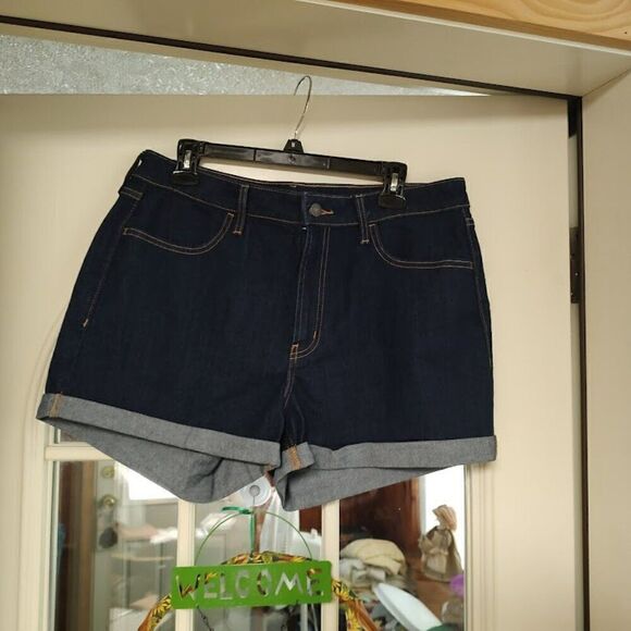 Old Navy Dark Blue High Rise Wow Shorts Size Women's 14 - Picture 1 of 2